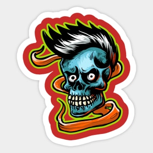 Spiky skull punk Sticker